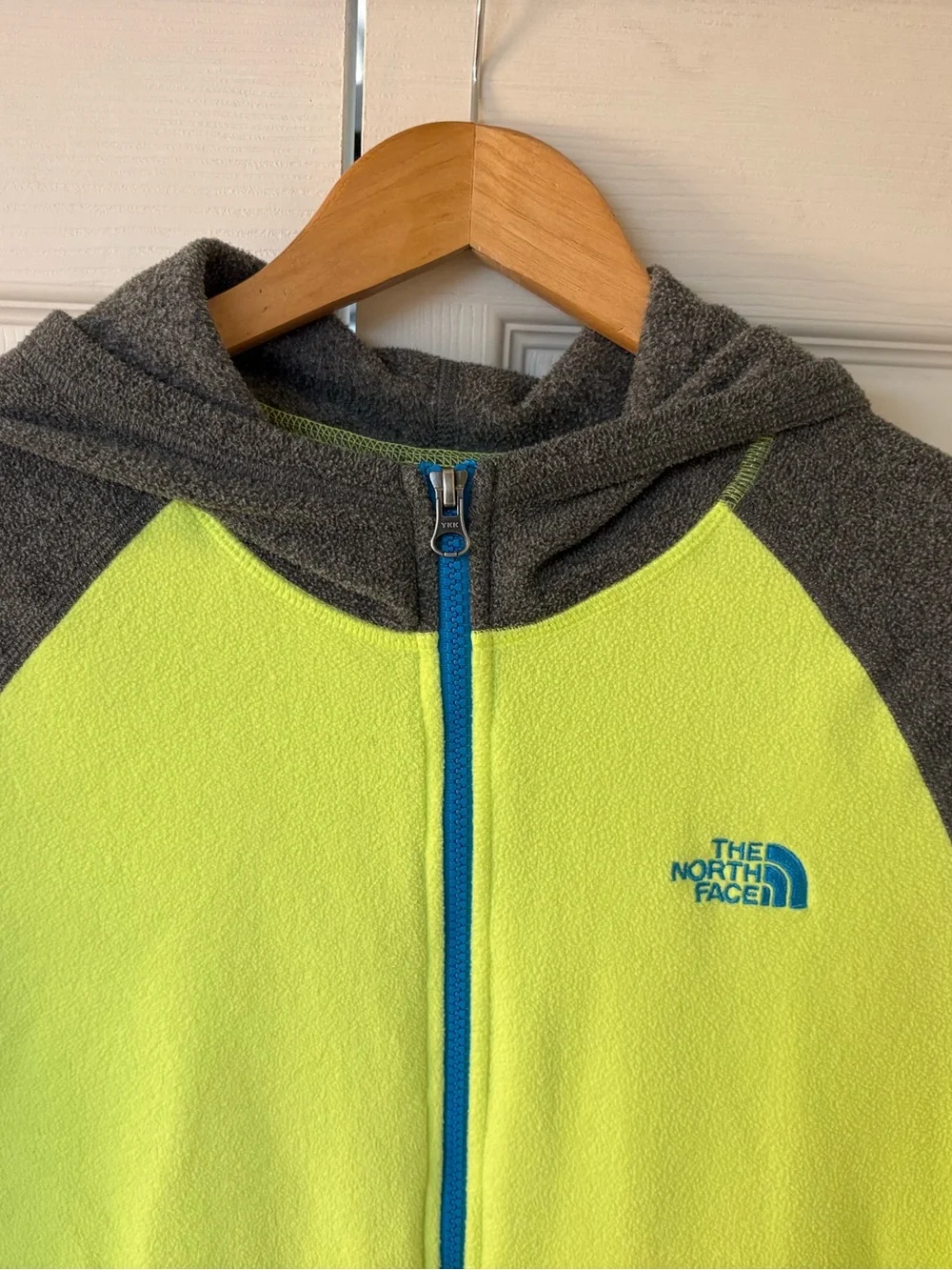 The North Face Kids' Neon Yellow & Gray Fleece Zip Hoodie
